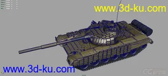 3D打印模型T-72主战坦克的图片