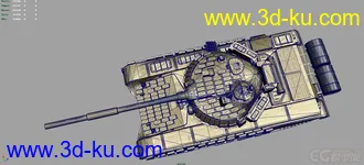 3D打印模型T-72主战坦克的图片