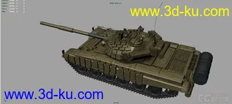 3D打印模型T-72主战坦克的图片