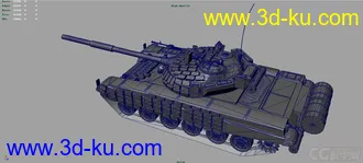 3D打印模型T-72主战坦克的图片