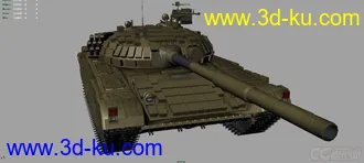 3D打印模型T-72主战坦克的图片