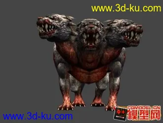 三头狼的模型的图片