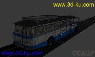 3D打印模型卡通客车 卡通长途汽车 卡通公交车 有内饰  q版客车 q版长途汽车  cartoon bus的图片
