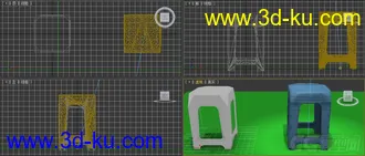 3D打印模型桌子、凳子和柜子的图片