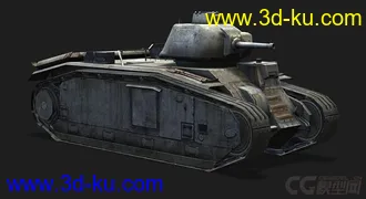 3D打印模型德国_B1-bis重型坦克的图片