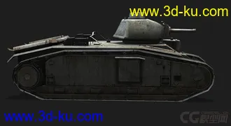 3D打印模型德国_B1-bis重型坦克的图片