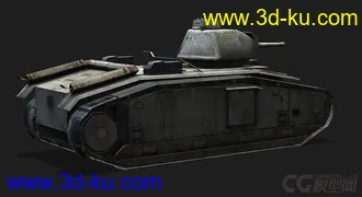3D打印模型德国_B1-bis重型坦克的图片