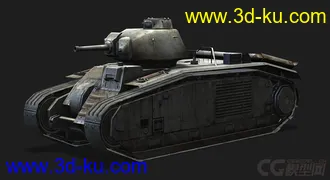 3D打印模型德国_B1-bis重型坦克的图片