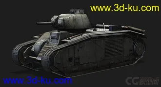 3D打印模型德国_B1-bis重型坦克的图片