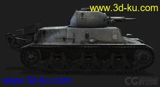 3D打印模型德国_H39_captured哈奇开斯坦克的图片