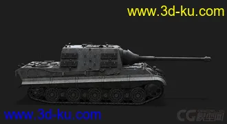 3D打印模型德国_Jagdtiger重型坦克歼击车的图片