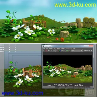 3D打印模型卡通野外场景的图片