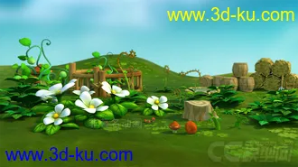 3D打印模型卡通野外场景的图片