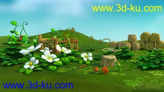 3D打印模型卡通野外场景的图片