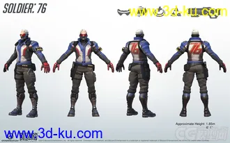新撸出来的守望先锋模型-- 士兵的图片