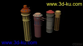 3D打印模型圆塔建筑的图片