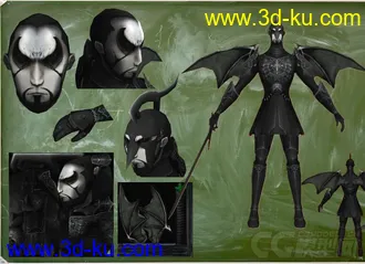 3D打印模型持剑角色的图片