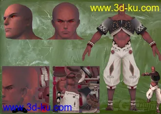 3D打印模型肌肉红肤武僧的图片