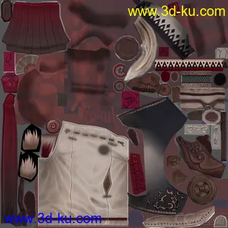 3D打印模型肌肉红肤武僧的图片