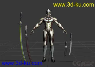 3D打印模型守望先锋 ~~源氏~~的图片
