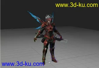 3D打印模型机甲战士，绑定好的图片