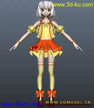 3D打印模型少女的图片