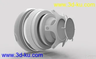 3D打印模型高质量耳机（含分解图）的图片