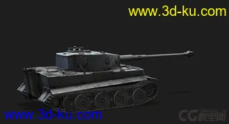 3D打印模型德国_PzVI_Tiger_I 虎Ⅰ重型坦克的图片