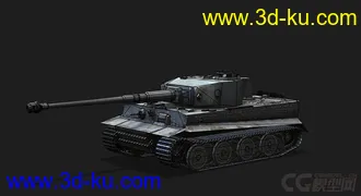 3D打印模型德国_PzVI_Tiger_I 虎Ⅰ重型坦克的图片