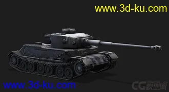 3D打印模型德国_PzVI_Tiger_P虎式重型坦克的图片