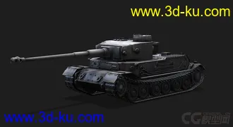 3D打印模型德国_PzVI_Tiger_P虎式重型坦克的图片