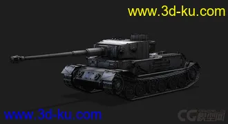 3D打印模型德国_PzVI_Tiger_P虎式重型坦克的图片