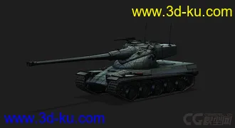 3D打印模型法国_AMX 50B 重型坦克的图片