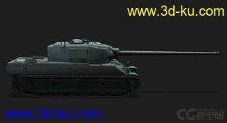 3D打印模型法国_AMX M4 1945重型坦克的图片