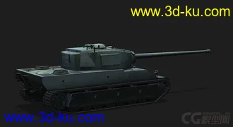 3D打印模型法国_AMX M4 1945重型坦克的图片