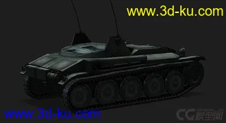 3D打印模型法国_AMX_12t 高速轻型坦克的图片