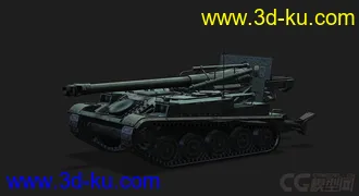 3D打印模型法国_AMX_13F3AM 自行火炮的图片