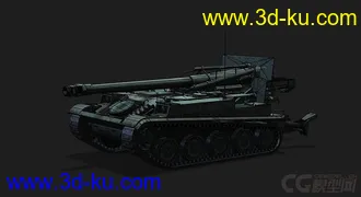3D打印模型法国_AMX_13F3AM 自行火炮的图片