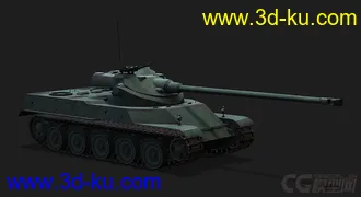 3D打印模型法国_AMX_50_100 重型坦克的图片