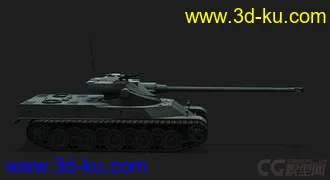 3D打印模型法国_AMX_50_100 重型坦克的图片