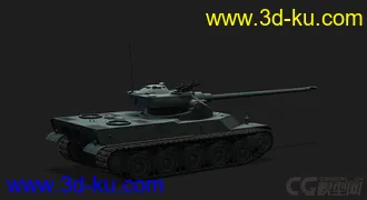 3D打印模型法国_AMX_50_100 重型坦克的图片