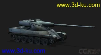 3D打印模型法国_AMX50 120重型坦克的图片
