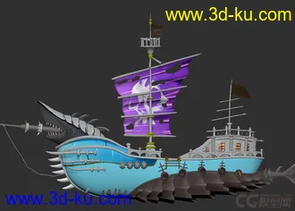 3D打印模型卡通海盗船的图片
