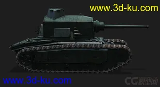 3D打印模型法国_ARL 44重型坦克的图片