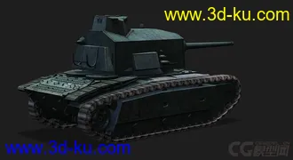 3D打印模型法国_ARL 44重型坦克的图片