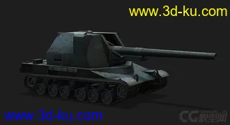 3D打印模型法国_Bat_Chatillon155蝙蝠自行火炮的图片