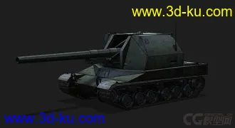3D打印模型法国_Bat_Chatillon155蝙蝠自行火炮的图片