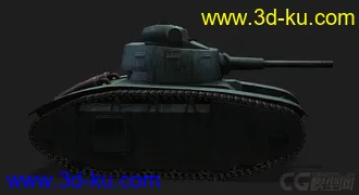 3D打印模型法国_BDR_G1B重型坦克的图片