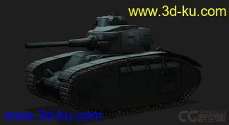 3D打印模型法国_BDR_G1B重型坦克的图片