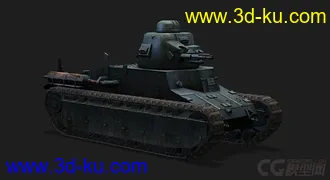 3D打印模型法国_D1轻型坦克的图片